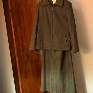 Elegant Olive A-Line Skirt